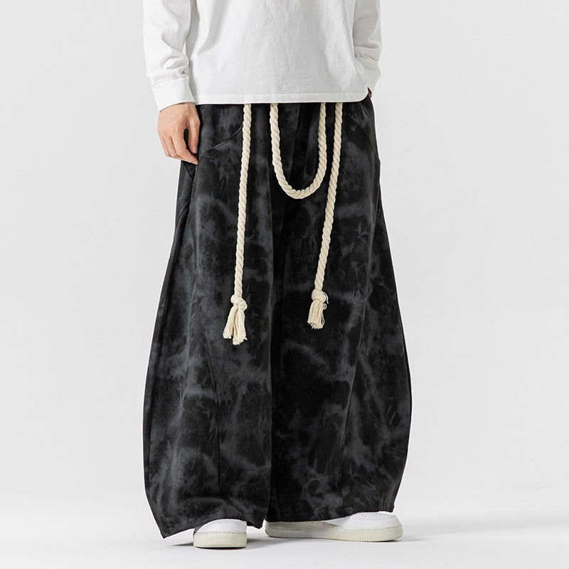 Japanese-Style Tie-Dye Sweatpants Oversized Anime Style - CheapSeasons