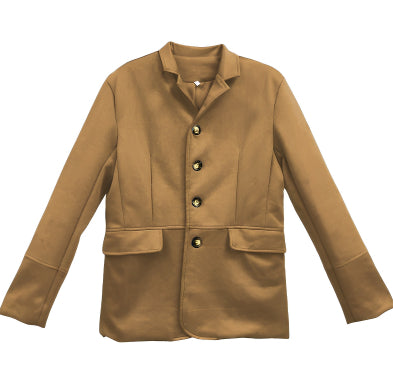 The new gentleman's standard: a suede jacket with a stand-up collar.