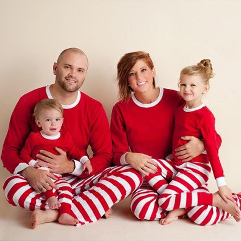 Family striped christmas pajamas - CheapSeasons