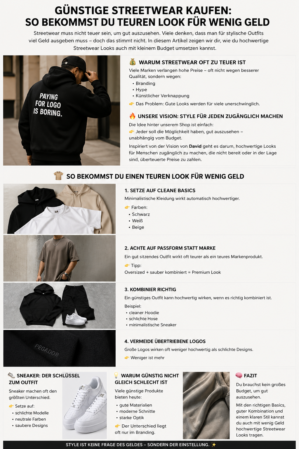Günstige Streetwear kaufen: So bekommst du teuren Look für wenig Geld