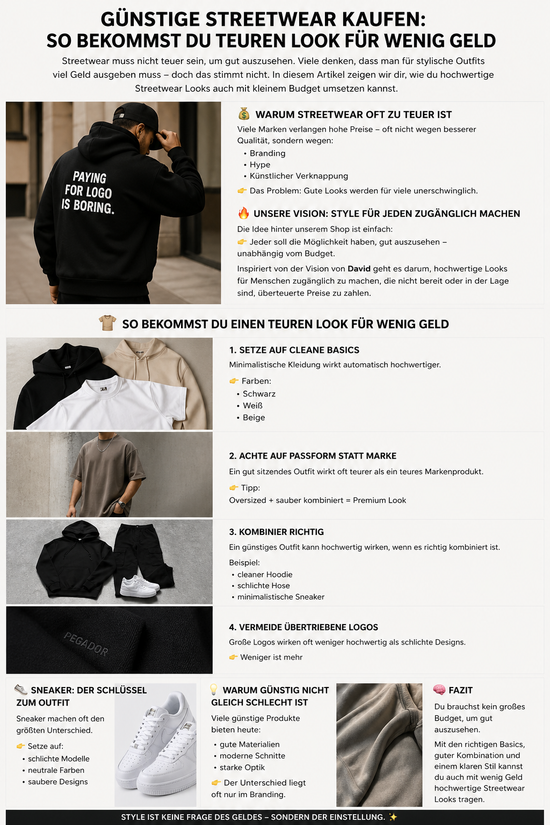 Günstige Streetwear kaufen: So bekommst du teuren Look für wenig Geld