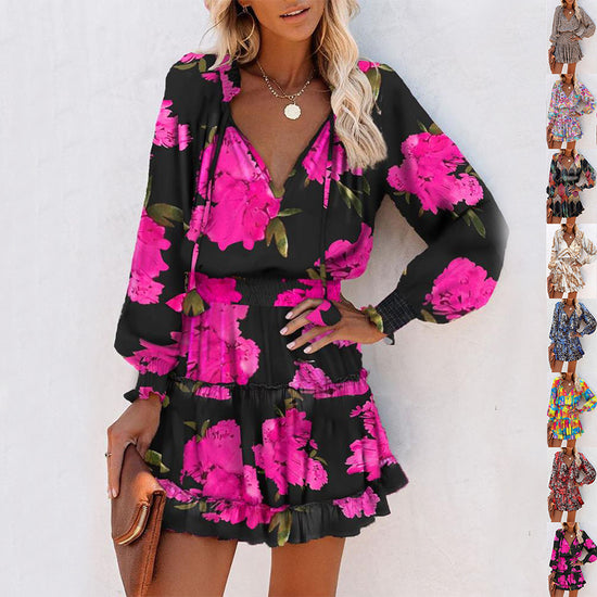 Bright colorful dress from CheapSeasons featuring bold patterns, perfect for making a statement at any occasion.