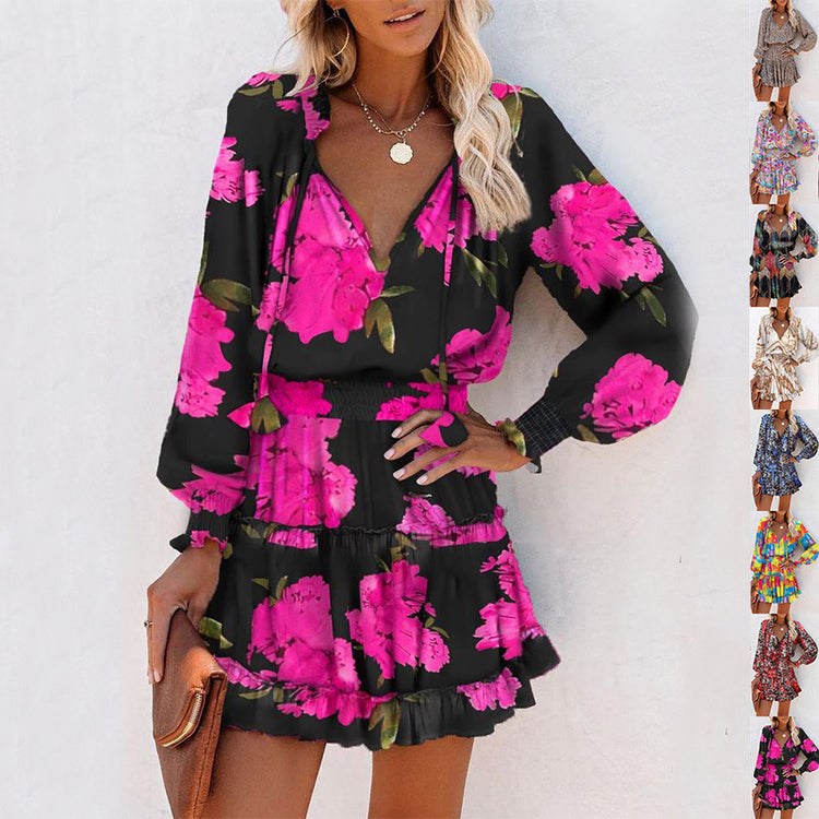 Bright colorful dress from CheapSeasons featuring bold patterns, perfect for making a statement at any occasion.