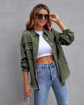 Vintage CheapSeasons shacket with oversized fit, featuring plaid pattern and button details, casual and trendy outerwear.