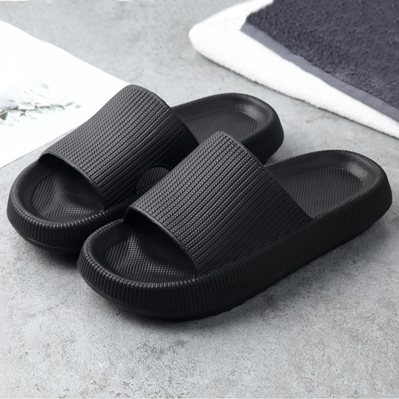 Comfortable CheapSeasons cloud slippers and flip-flops with non-slip soles and extra soft cushioning for indoor and outdoor wear.