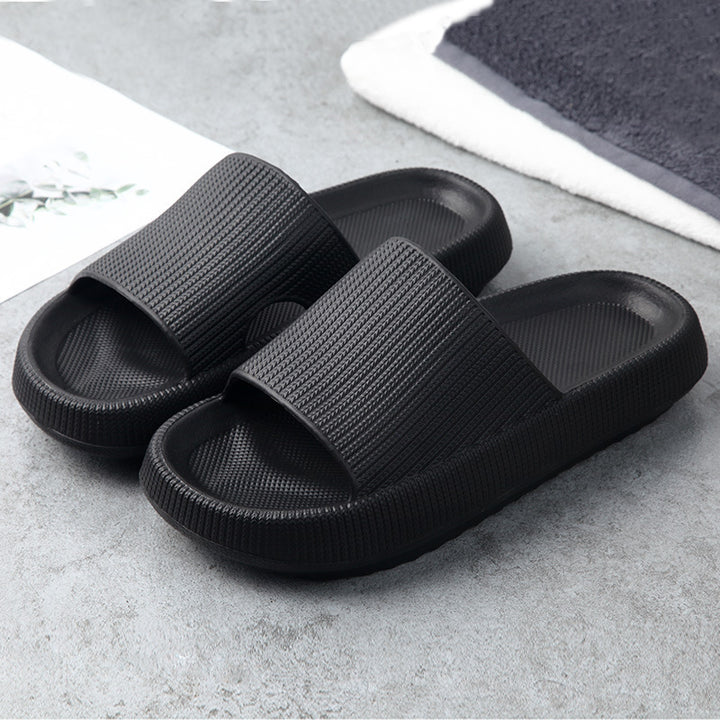 Comfortable CheapSeasons cloud slippers and flip-flops with non-slip soles and extra soft cushioning for indoor and outdoor wear.