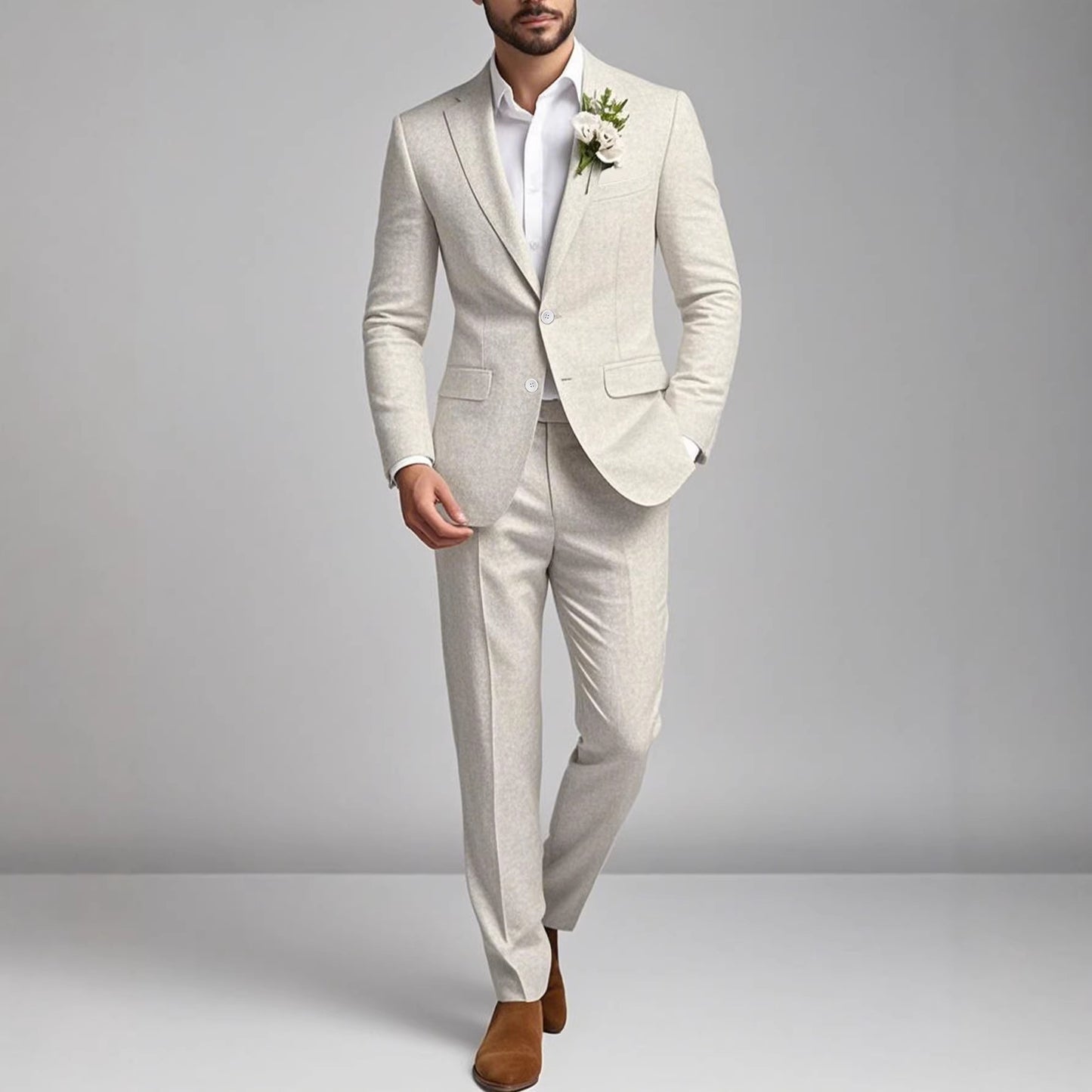 Slim-fit gala suit “Apricot Royale” – Your glamorous appearance - CheapSeasons