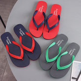 CheapSeasons flip flops in blue with white straps, perfect for summer casual wear.