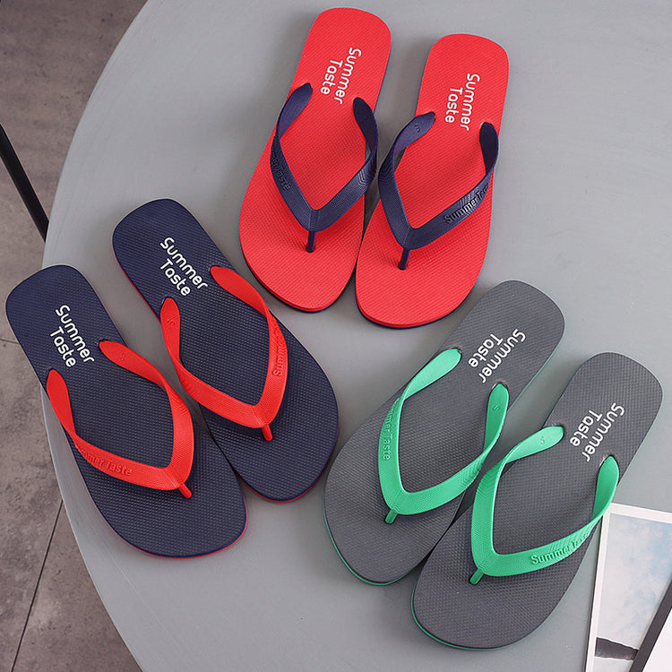 CheapSeasons flip flops in blue with white straps, perfect for summer casual wear.