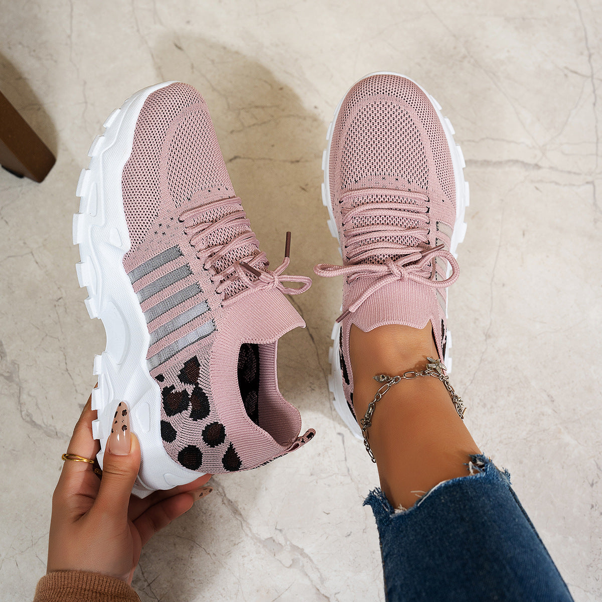 Comfortable CheapSeasons sneaker in vibrant colors, showing a close-up of the stylish design and textured sole.