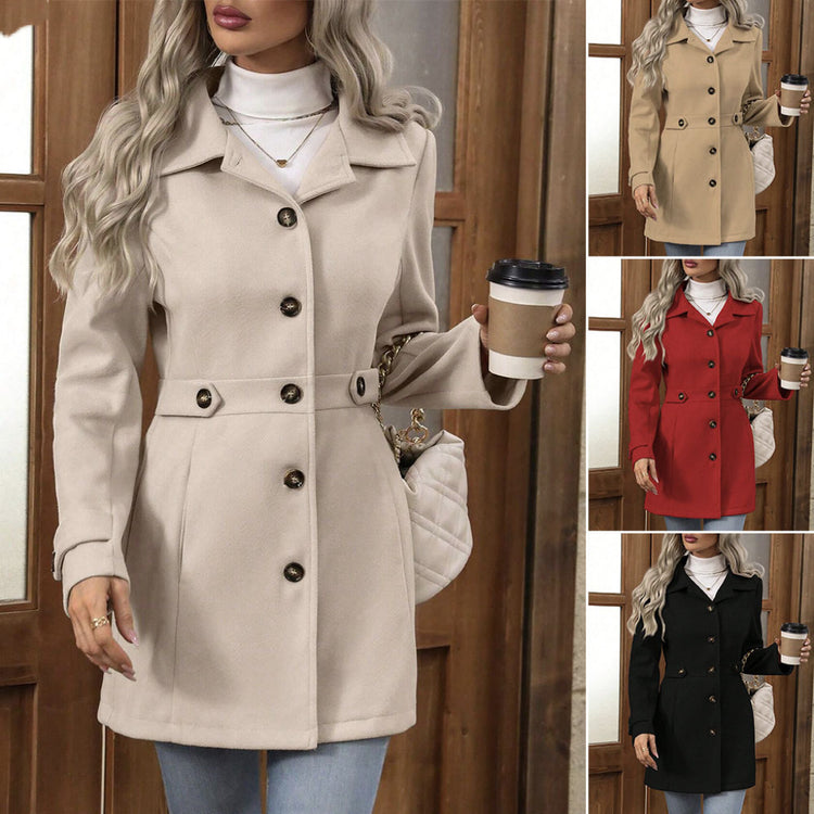 Classic signature coat by CheapSeasons, showcasing a timeless, elegant design with a tailored fit and versatile style.