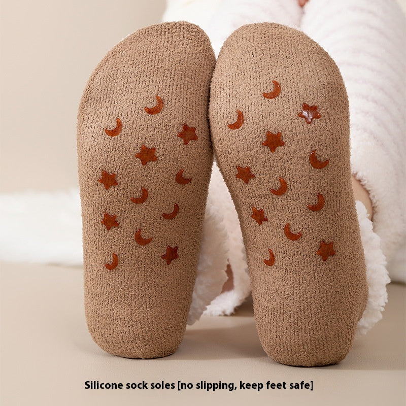 Thickened Room Socks Indoor Non-slip Silicone Lambswool Socks