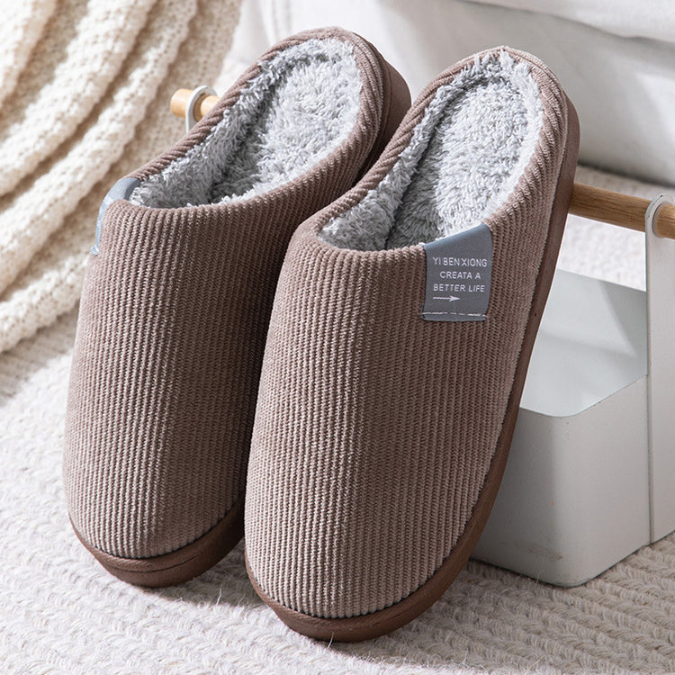 Winter Indoor Warm Cotton Slippers - CheapSeasons