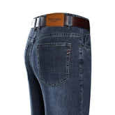 Pair of premium straight jeans by CheapSeasons featuring a classic cut and comfortable fit, shown in a front view.