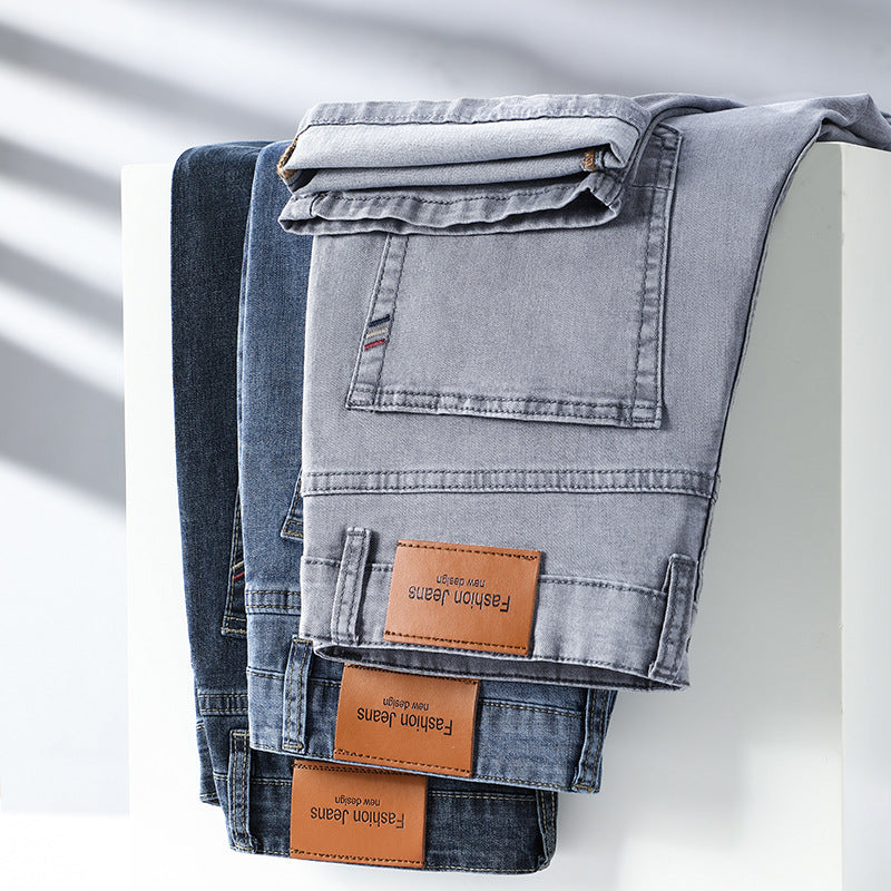 Premium straight jeans by CheapSeasons featuring a classic fit and top comfort, shown in a full view of the denim pants.
