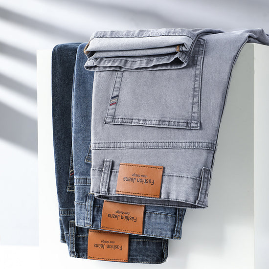 Premium straight jeans by CheapSeasons featuring a classic fit and top comfort, shown in a full view of the denim pants.
