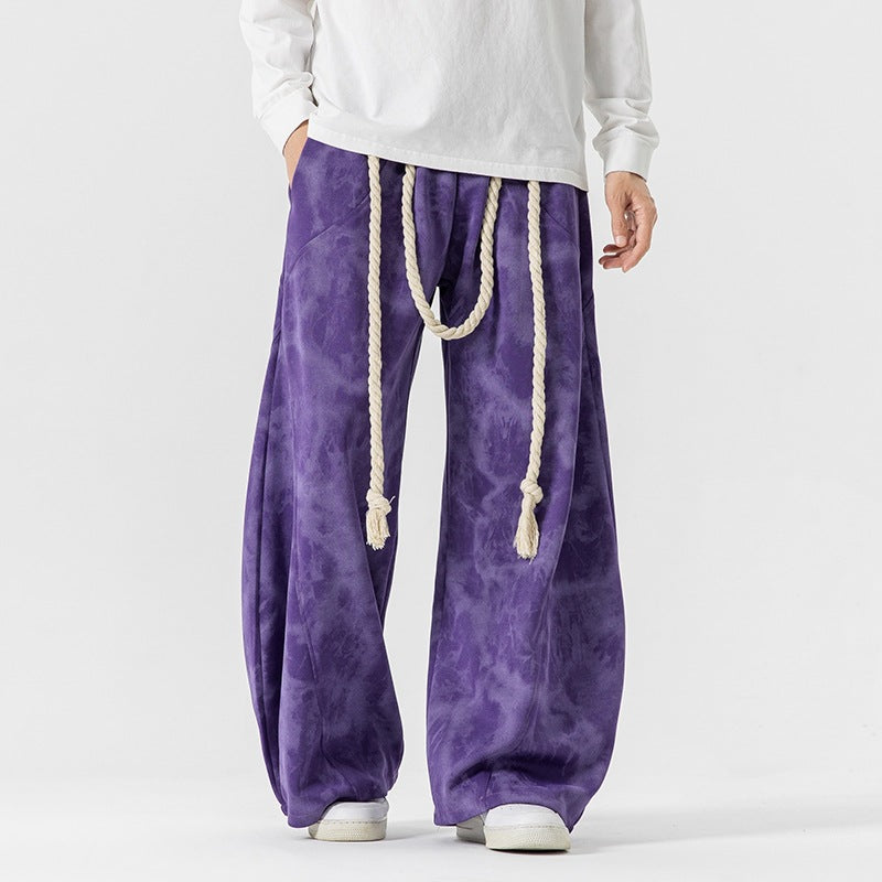Japanese-Style Tie-Dye Sweatpants Oversized Anime Style - CheapSeasons