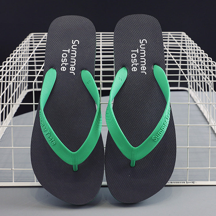 CheapSeasons flip flops for summer, lightweight and comfortable footwear with adjustable straps and a textured sole.