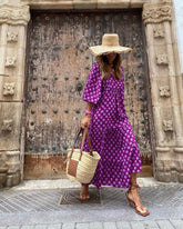 Green floral boho maxi dress by CheapSeasons featuring a flowing, lightweight summer design and relaxed fit.