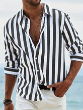 Loose fit striped men&