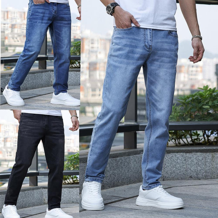 Men's modern and comfortable jeans from CheapSeasons in 0 style, featuring a classic blue denim look with pockets and a relaxed fit.