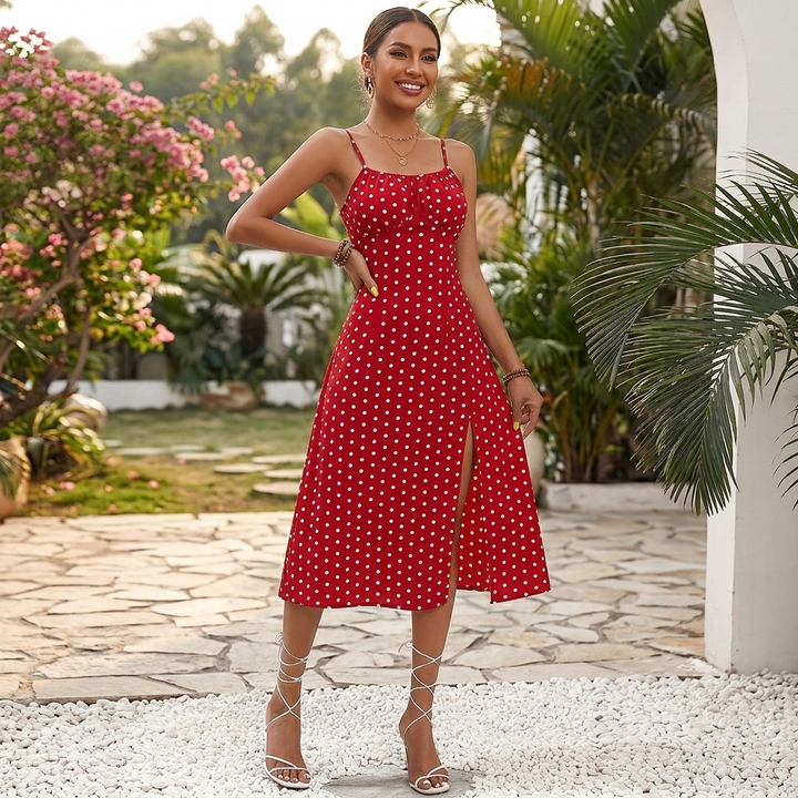 Satin-Maxikleid Summer Blossom | Florales Sommerkleid