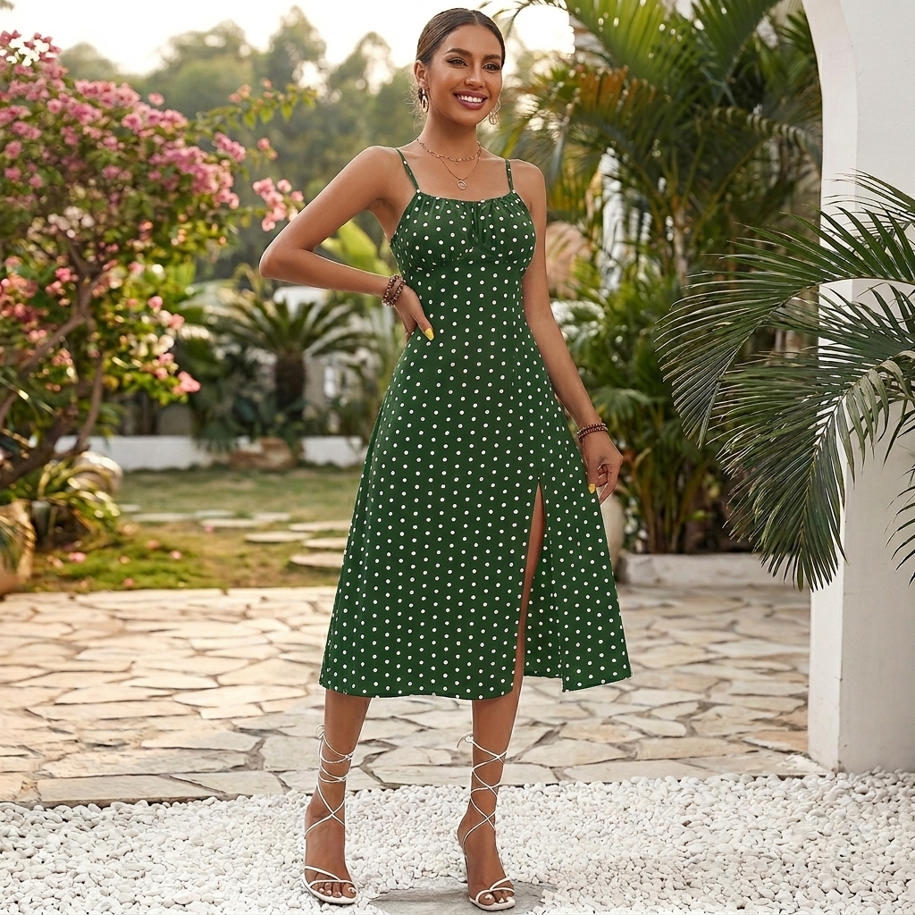 Satin-Maxikleid Summer Blossom | Florales Sommerkleid