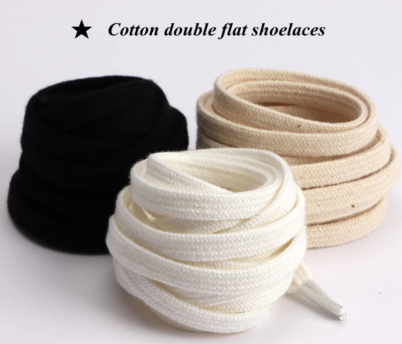 Premium cotton sneaker laces – flat classic look for Chucks & sports shoes - CheapSeasons