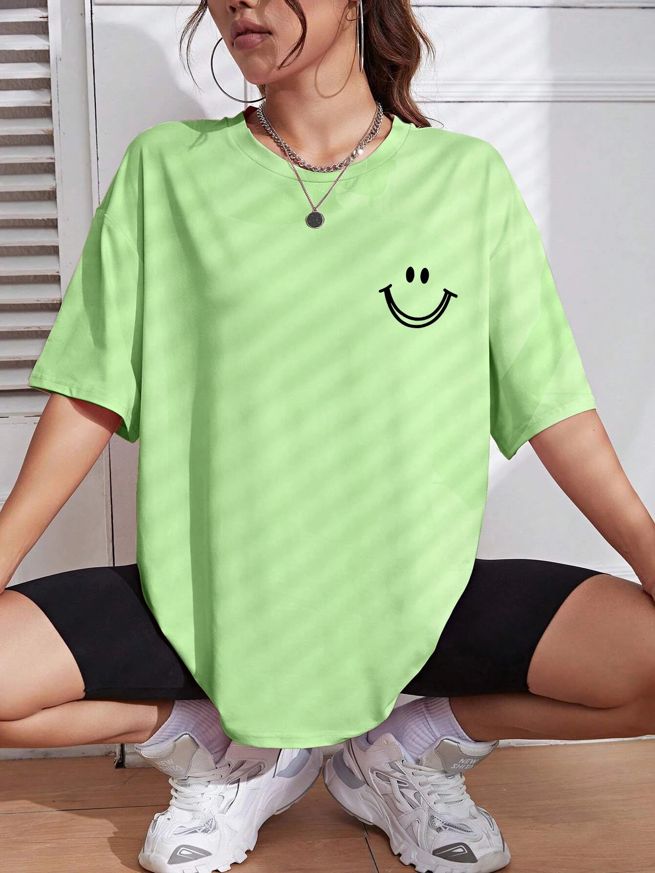 Happy Vibes Smiley T-Shirt – 100% cotton, relaxed fit & retro look - CheapSeasons