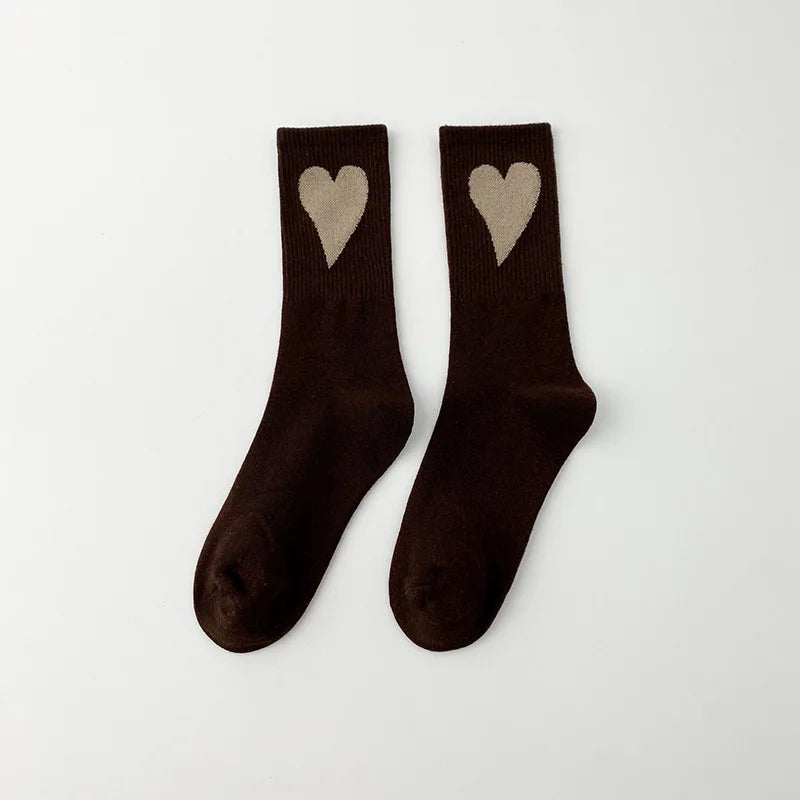 Organic cotton socks “Spread Love” – vibrant colors with a cute heart embroidery - CheapSeasons