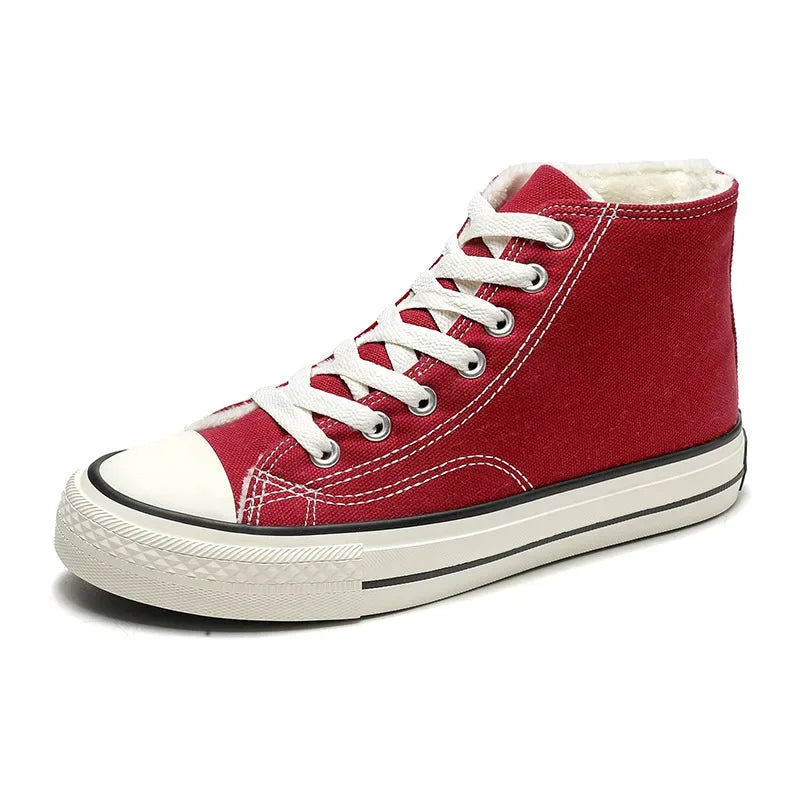 Classic Vintage 1970s High-Top Canvas Shoes