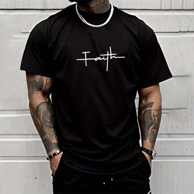 Statement style for men: The "Faith" Aesthetic Tee at Cheap Seasons! ✨ (Normally 14,95,-) - CheapSeasons