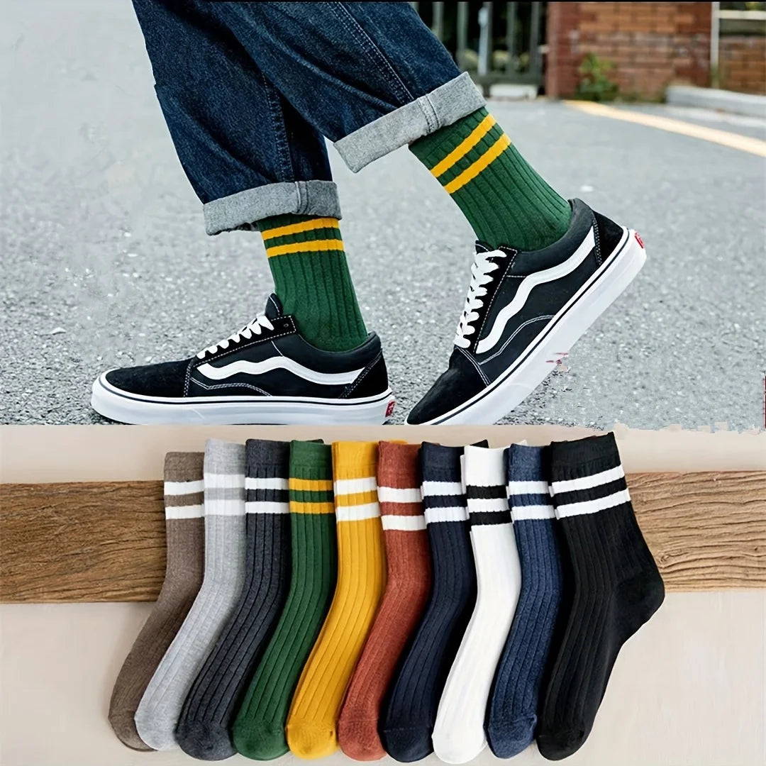 🛹 Pack of 5 vintage skater socks | Retro streetwear look - CheapSeasons