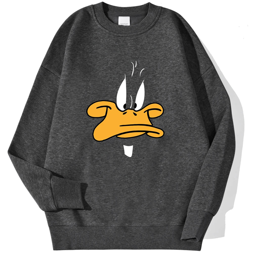 Oversized „Daffy Grumpy“ Fleece-Sweatshirt | CheapSeasons 🦆✨ - CheapSeasons