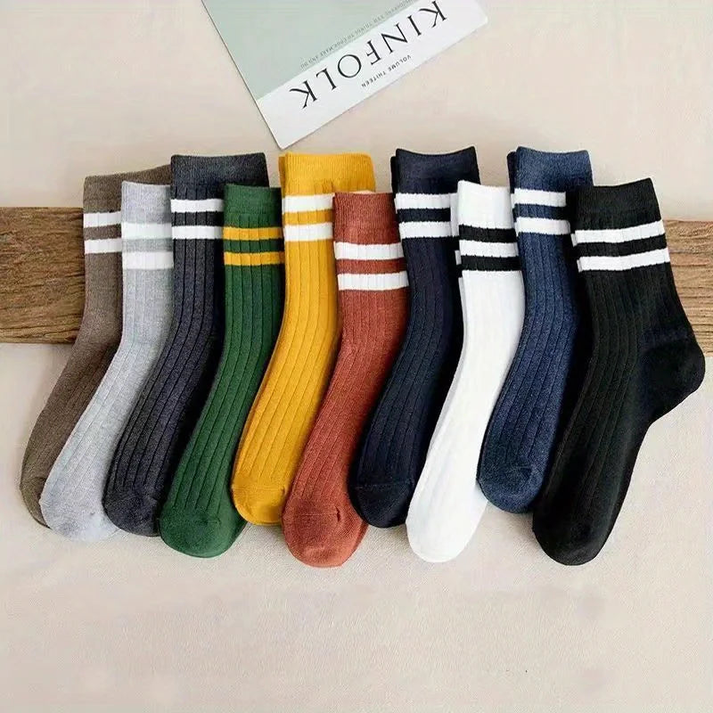 🛹 Pack of 5 vintage skater socks | Retro streetwear look - CheapSeasons