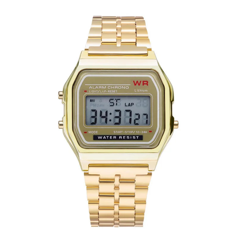 Vintage Digital Clock “Retro Gold Edition” – Classic design with LED backlight & alarm - CheapSeasons