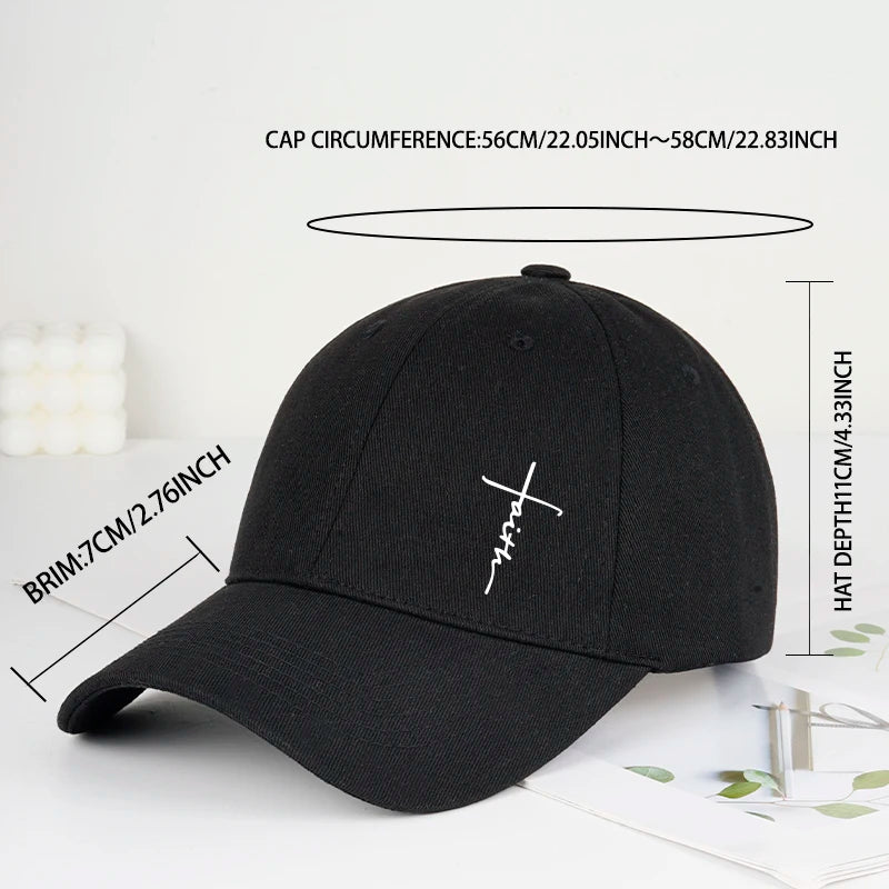 Faith Statement Baseball Cap – Stylish unisex cap with adjustable closure & letter print - CheapSeasons
