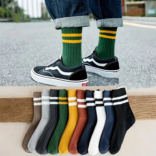 🛹 Pack of 5 vintage skater socks | Retro streetwear look - CheapSeasons
