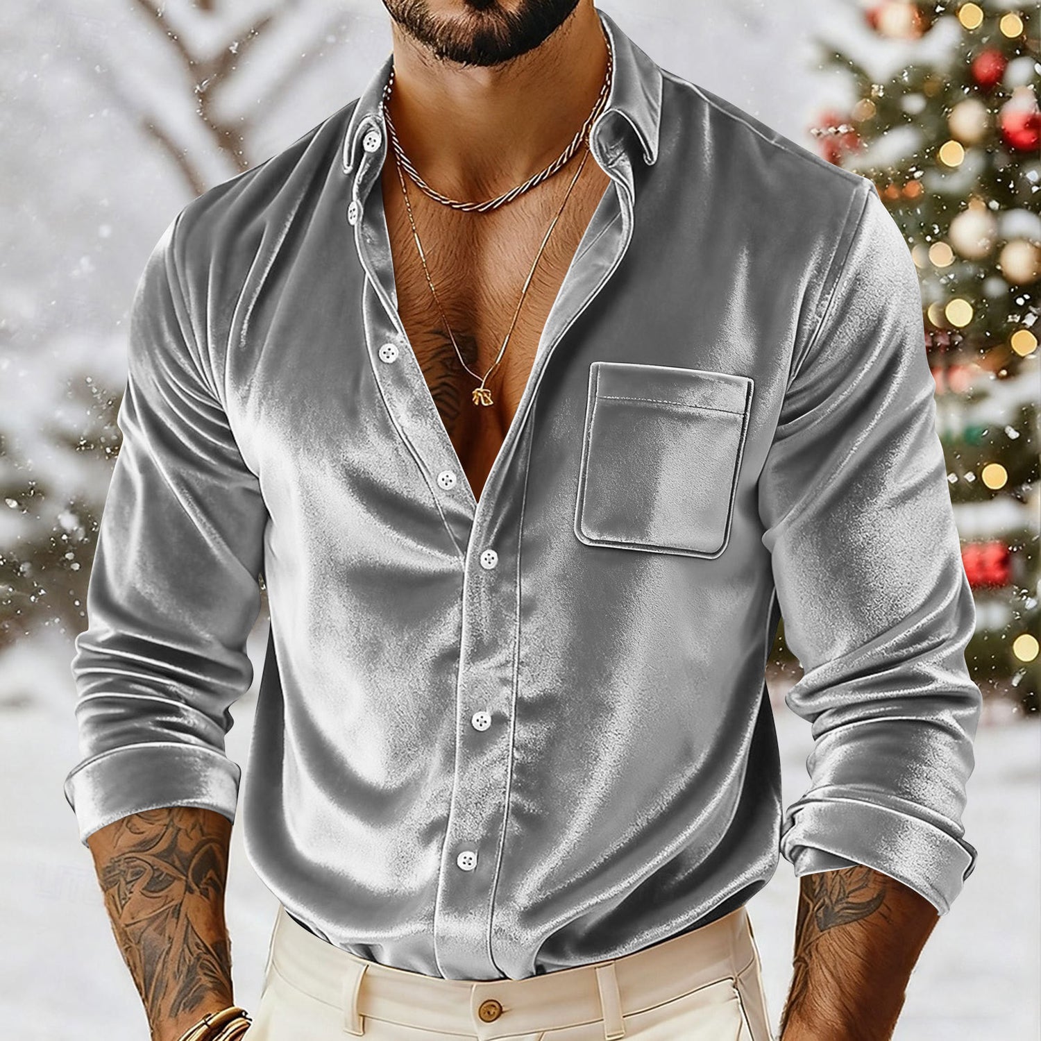 Golden velvet T-shirt by CheapSeasons featuring a modern, stylish fit and luxurious texture for statement fashion.