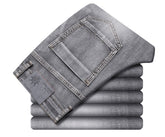 Pair of classic straight jeans from CheapSeasons featuring a timeless fit and comfortable fabric, shown on a neutral background.