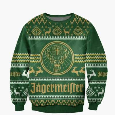 Men And Women Digital Printing Christmas Round Neck Sweater Tops