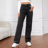 Wide leg jeans by CheapSeasons, featuring a relaxed fit and classic denim wash, styled on a model showing the flattering silhouette.