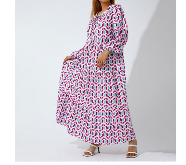 Green floral boho maxi dress by CheapSeasons featuring a flowing, airy summer design with a relaxed fit and lightweight fabric.