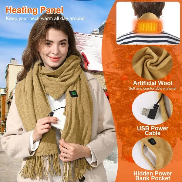 USB Electric Heated Winter Scarf