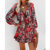 Brightly colored CheapSeasons dress with a bold pattern, featuring a stylish fit perfect for making a statement.