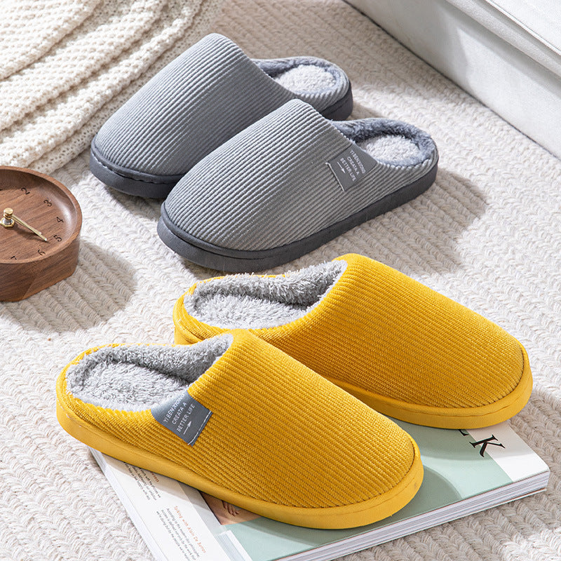 Winter Indoor Warm Cotton Slippers - CheapSeasons