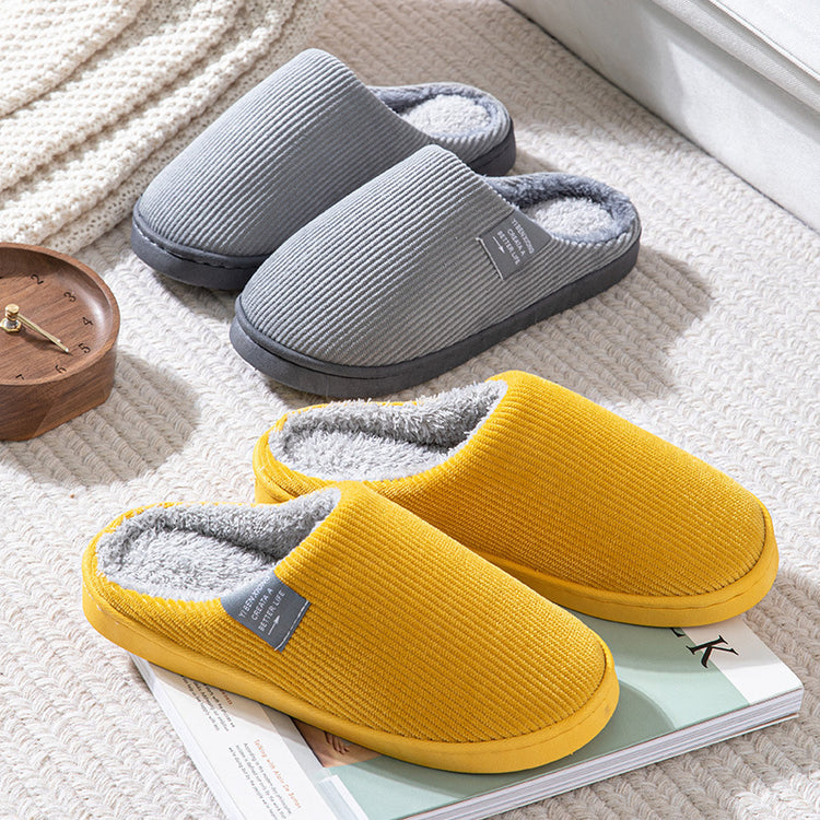Winter Indoor Warm Cotton Slippers - CheapSeasons