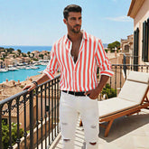 Light blue and white striped men&
